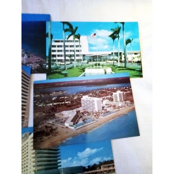 Postcard Lot 12 Vintage Unposted Rouen Normandie Sydney Miami Beach Collectible - Picture 6 of 12